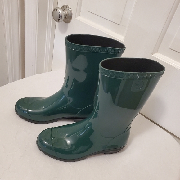 UGG Hunter Green Rainboots Size 6 - Picture 2 of 11